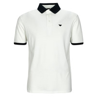 Clothing Men short-sleeved polo shirts Emporio Armani 3R1F70 White / Marine