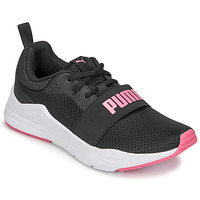 Shoes Boy Low top trainers Puma JR PUMA WIRED RUN Black / White / Pink