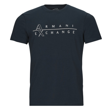 Clothing Men short-sleeved t-shirts Armani Exchange 3RZTBR Marine / Logo / Blc