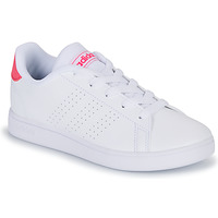 Shoes Girl Low top trainers Adidas Sportswear ADVANTAGE K White / Pink