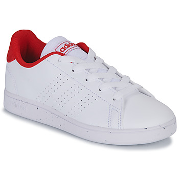 Shoes Children Low top trainers Adidas Sportswear ADVANTAGE K White / Red