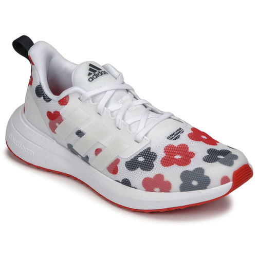 Shoes Girl Low top trainers Adidas Sportswear FortaRun 2.0 K White / Flowers