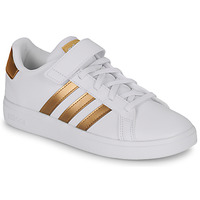 Shoes Girl Low top trainers Adidas Sportswear GRAND COURT 2.0 EL White / Gold