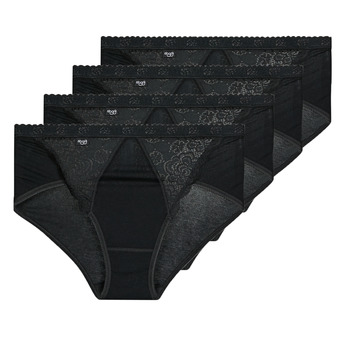 Underwear Women Knickers/panties Sloggi  CHIC MIDI PACK X4 Black