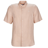 Clothing Men short-sleeved shirts Timberland SS Mill River Linen Shirt Slim Pink