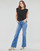 Clothing Women Flare / wide jeans Le Temps des Cerises PULP FLARE HIGH AXIS Blue
