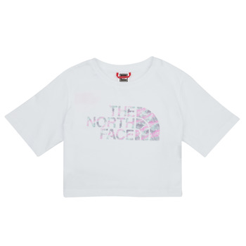Clothing Girl short-sleeved t-shirts The North Face Girls S/S Crop Easy Tee White