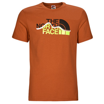 Clothing Men short-sleeved t-shirts The North Face S/S Mountain Line Tee Brown