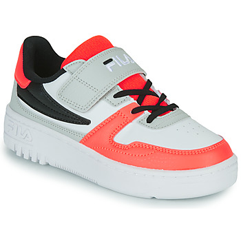 Shoes Children Low top trainers Fila FXVENTUNO velcro kids White / Grey / Red / Black