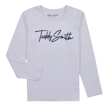 Clothing Boy Long sleeved shirts Teddy Smith T-EVAN ML JR White