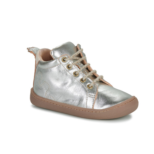 Shoes Children High top trainers Easy Peasy MY FLEXOO LACET Silver