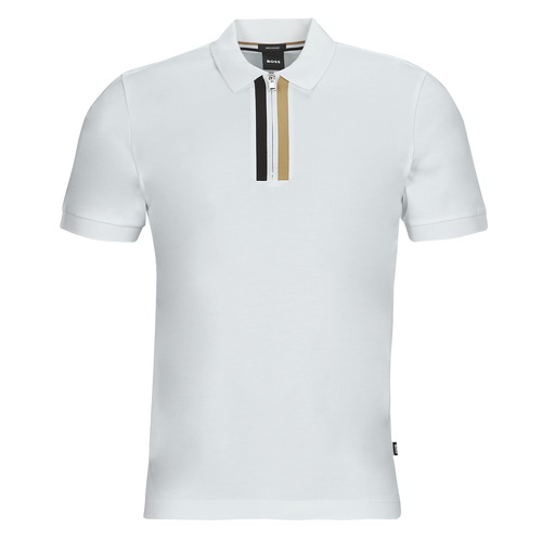 Clothing Men short-sleeved polo shirts BOSS PARAS 19 White