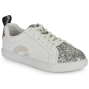 Shoes Women Low top trainers Bons baisers de Paname BETTYS ROSE GLITTER SILVER White / Silver
