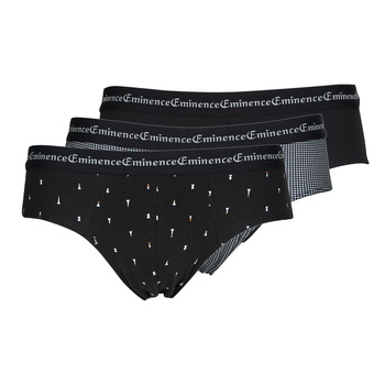 Underwear Men Underpants / Brief Eminence SLIPS BUSINESS PRINT PACK X3 Damier / Echec / Black