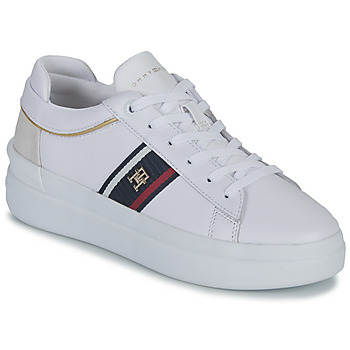 Shoes Women Low top trainers Tommy Hilfiger CORP WEBBING COURT SNEAKER White / Marine / Red