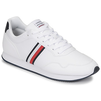 Shoes Men Low top trainers Tommy Hilfiger CORE LO RUNNER PU LTH White / Red / Marine