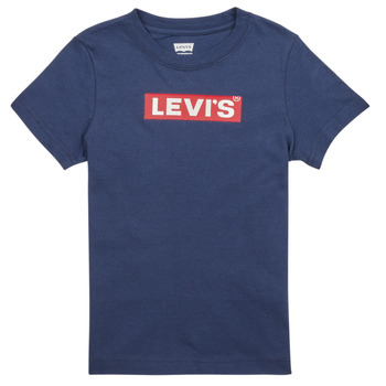 Clothing Boy short-sleeved t-shirts Levi's LVN BOXTAB TEE Marine
