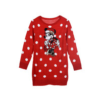 Clothing Girl Short Dresses TEAM HEROES  ROBE MINNIE MOUSE Red