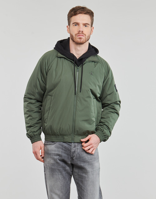 Calvin Klein Jeans PADDED HARRINGTON Green - Fast delivery | Spartoo Europe  ! - Clothing Blouses Men 165,00 €
