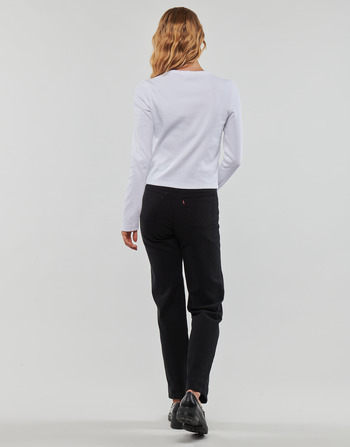 Calvin Klein Jeans WOVEN LABEL RIB LONG SLEEVE White