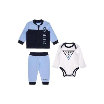Clothing Boy Sets & Outfits Guess MID ORGANIC COTON Marine / Blue