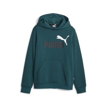 Clothing Boy sweaters Puma ESS  2 COL BIG LOGO HOODIE FL B Green / Dark
