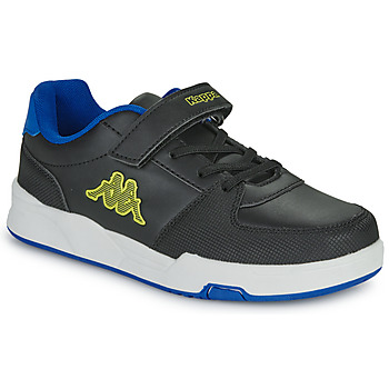 Shoes Boy Low top trainers Kappa OSCAR KID EV Black / Blue / Yellow