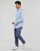 Clothing Men long-sleeved shirts Polo Ralph Lauren CHEMISE AJUSTEE EN POPLINE DE COTON COL BOUTONNE Blue / White