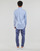 Clothing Men long-sleeved shirts Polo Ralph Lauren CHEMISE AJUSTEE EN POPLINE DE COTON COL BOUTONNE Blue / White