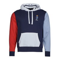 Polo Ralph Lauren SWEATSHIRT CAPUCHE COLORBLOCK BEAR BRODé Marine / Red /  Blue / White - Fast delivery
