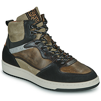 Shoes Men High top trainers Pantofola d'Oro BAVENO UOMO HIGH Black / Kaki