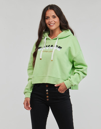 Clothing Women sweaters Only ONLPIXA L/S HOOD CS SWT Green