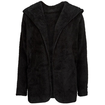 Clothing Women coats Only ONLCONTACT HOOD SHERPA COAT CC OTW Black
