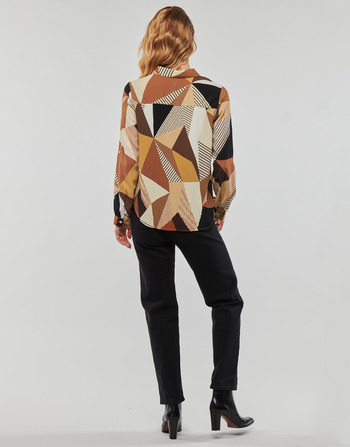 Only ONLSIMONE LIFE L/S PLISSE SHIRT PTM Brown