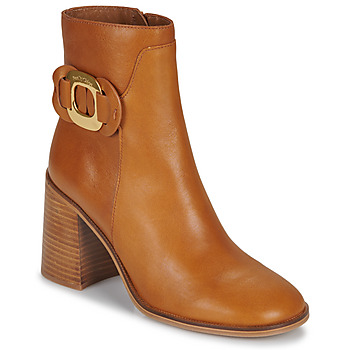 Shoes Women Ankle boots See by Chloé CHANY ANKLE BOOT Camel