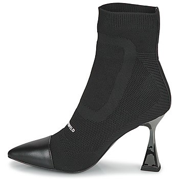 Karl Lagerfeld DEBUT Mix Knit Ankle Boot Black