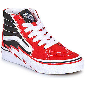 Shoes Boy High top trainers Vans SK8-Hi Bolt Black / Red