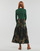 Clothing Women Long Dresses Desigual LENA Green / Multicolour