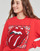 Clothing Women sweaters Desigual THE ROLLING STONES RED Red