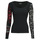 Clothing Women Long sleeved shirts Desigual HERY Black / White / Red