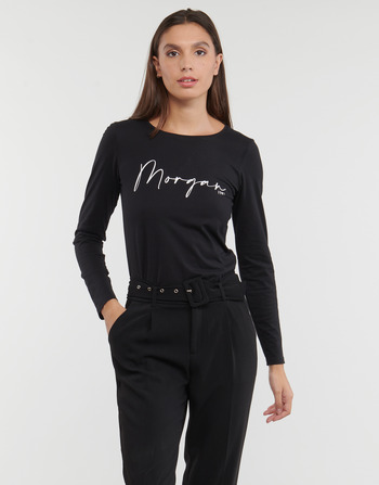 Clothing Women Long sleeved shirts Morgan TBRANDO Black