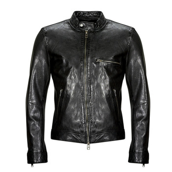 Clothing Men Leather jackets / Imitation leather Oakwood BOBBY Black