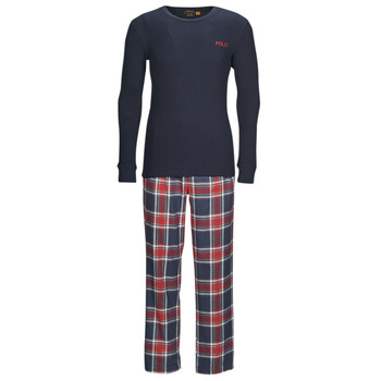 Clothing Men Sleepsuits Polo Ralph Lauren L/S PJ SLEEP SET Blue / Red