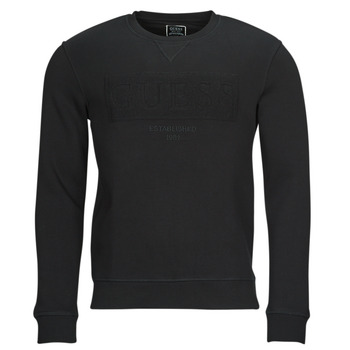 Clothing Men sweaters Guess BEAU CN SWEATSHIRT Black