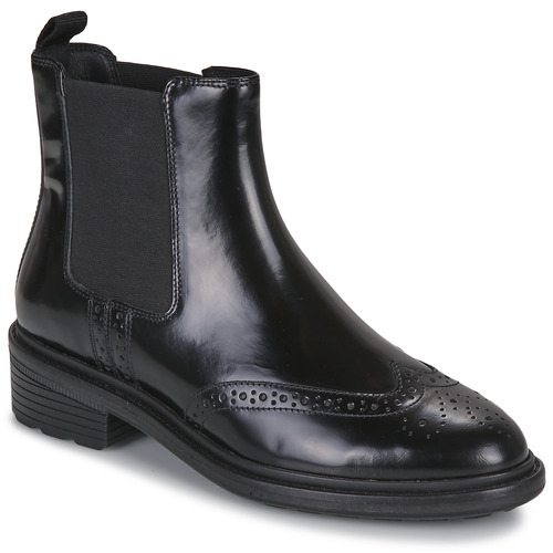 Shoes Women Mid boots Geox D WALK PLEASURE Black
