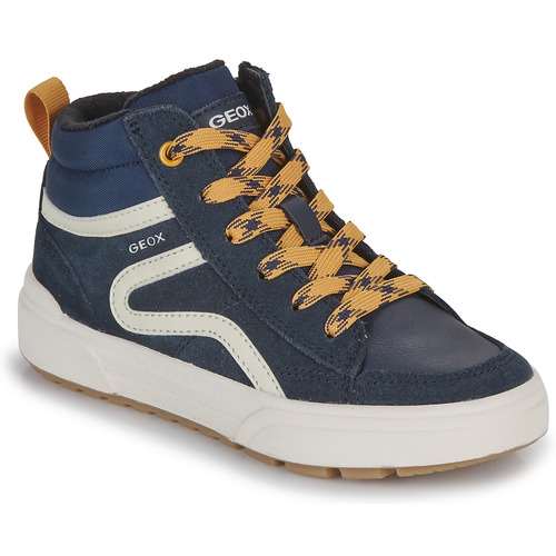 Shoes Boy High top trainers Geox J WEEMBLE BOY A Marine / Yellow