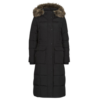 Clothing Women Duffel coats Superdry EVEREST LONGLINE PUFFER COAT Black