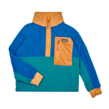 Clothing Children Fleeces Patagonia KIDS MICRODINI 1/2 ZIP PULLOVER Blue / Green / Yellow