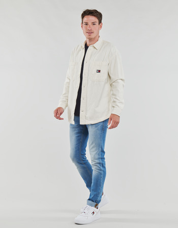 Tommy Jeans TJM CASUAL CORDUROY OVERSHIRT White