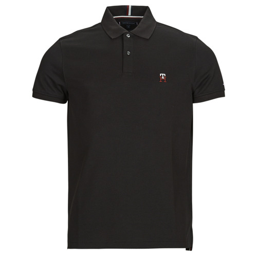 Tommy Hilfiger MONOGRAM SMALL IMD REG POLO Black - Fast delivery  Spartoo  Europe ! - Clothing short-sleeved polo shirts Men 79,20 €